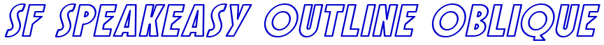 SF Speakeasy Outline Oblique шрифт